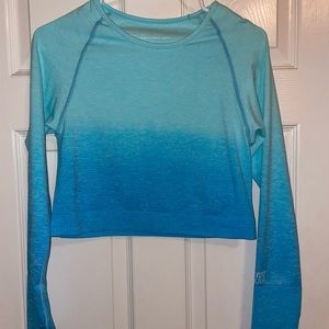 PINK seamless workout cropped crew